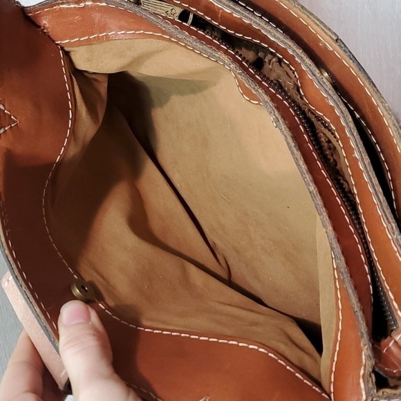 Patricia Nash Rienzo Leather Bag Satchel Tote - Picture 9 of 16